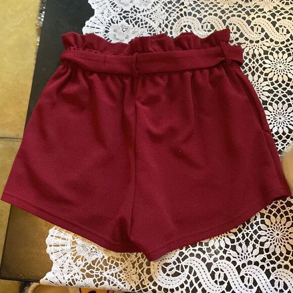 PaperBag Waist Self Belted Shorts - Picture 2 of 3